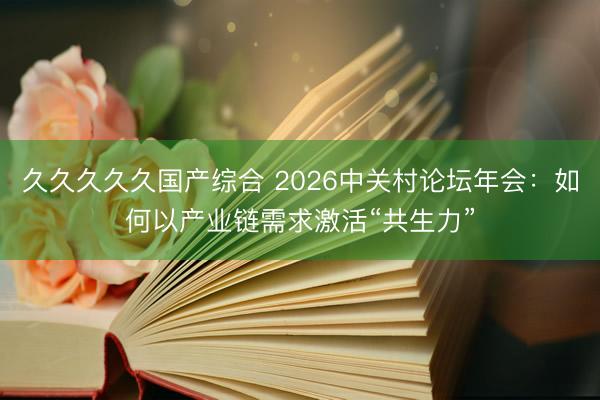 久久久久久国产综合 2026中关村论坛年会：如何以产业链需求激活“共生力”