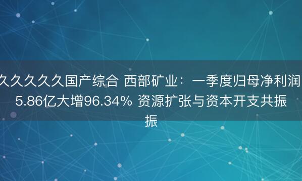 久久久久久国产综合 西部矿业：一季度归母净利润15.86亿大增96.34% 资源扩张与资本开支共振