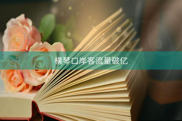 横琴口岸客流量破亿