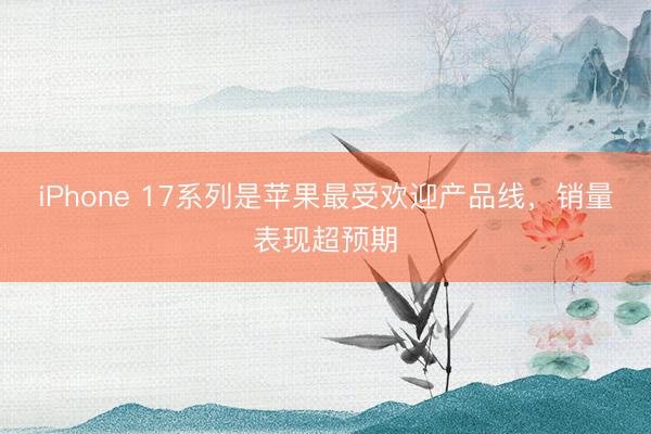 iPhone 17系列是苹果最受欢迎产品线，销量表现超预期