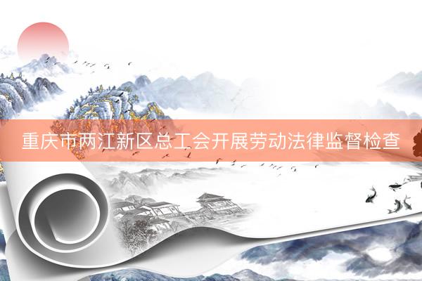 重庆市两江新区总工会开展劳动法律监督检查