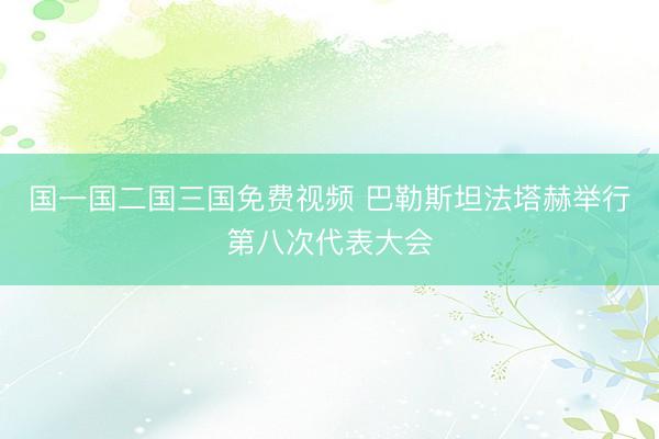 国一国二国三国免费视频 巴勒斯坦法塔赫举行第八次代表大会