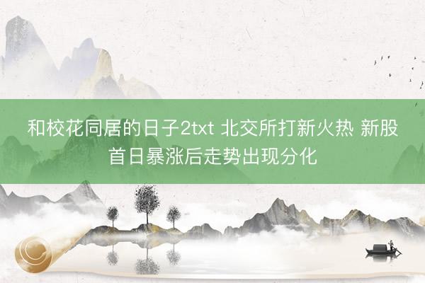 和校花同居的日子2txt 北交所打新火热 新股首日暴涨后走势出现分化