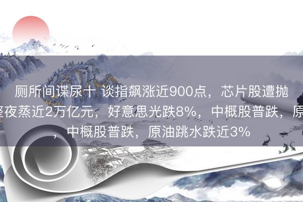 厕所间谍尿十 谈指飙涨近900点，芯片股遭抛售，博通市值整夜蒸近2万亿元，好意思光跌8%，中概股普跌，原油跳水跌近3%