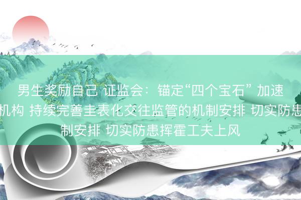 男生奖励自己 证监会：锚定“四个宝石” 加速建筑一流投资机构 持续完善圭表化交往监管的机制安排 切实防患挥霍工夫上风