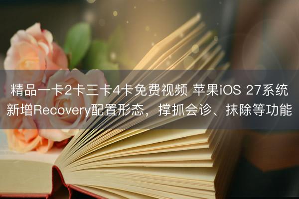 精品一卡2卡三卡4卡免费视频 苹果iOS 27系统新增Recovery配置形态，撑抓会诊、抹除等功能