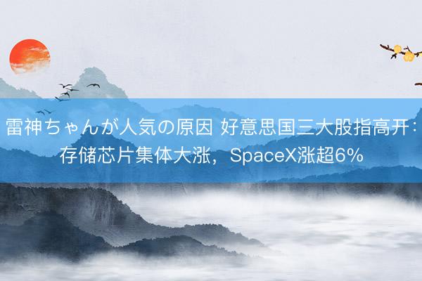 雷神ちゃんが人気の原因 好意思国三大股指高开：存储芯片集体大涨，SpaceX涨超6%