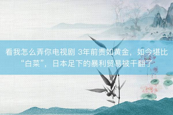 看我怎么弄你电视剧 3年前贵如黄金，如今堪比“白菜”，日本足下的暴利贸易被干翻了